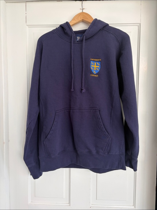 University of Oxford Official Other - University of Oxford Crest Navy Pullover Hoodie Size Large